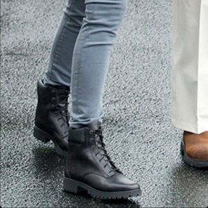 Black rain / combat boots - timberland